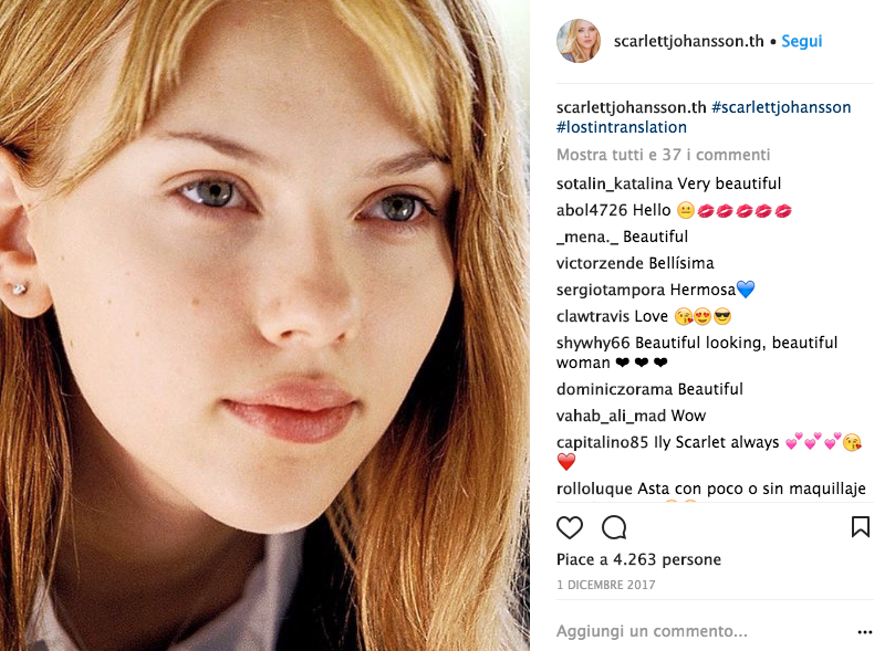 Scarlett Johansson senza trucco