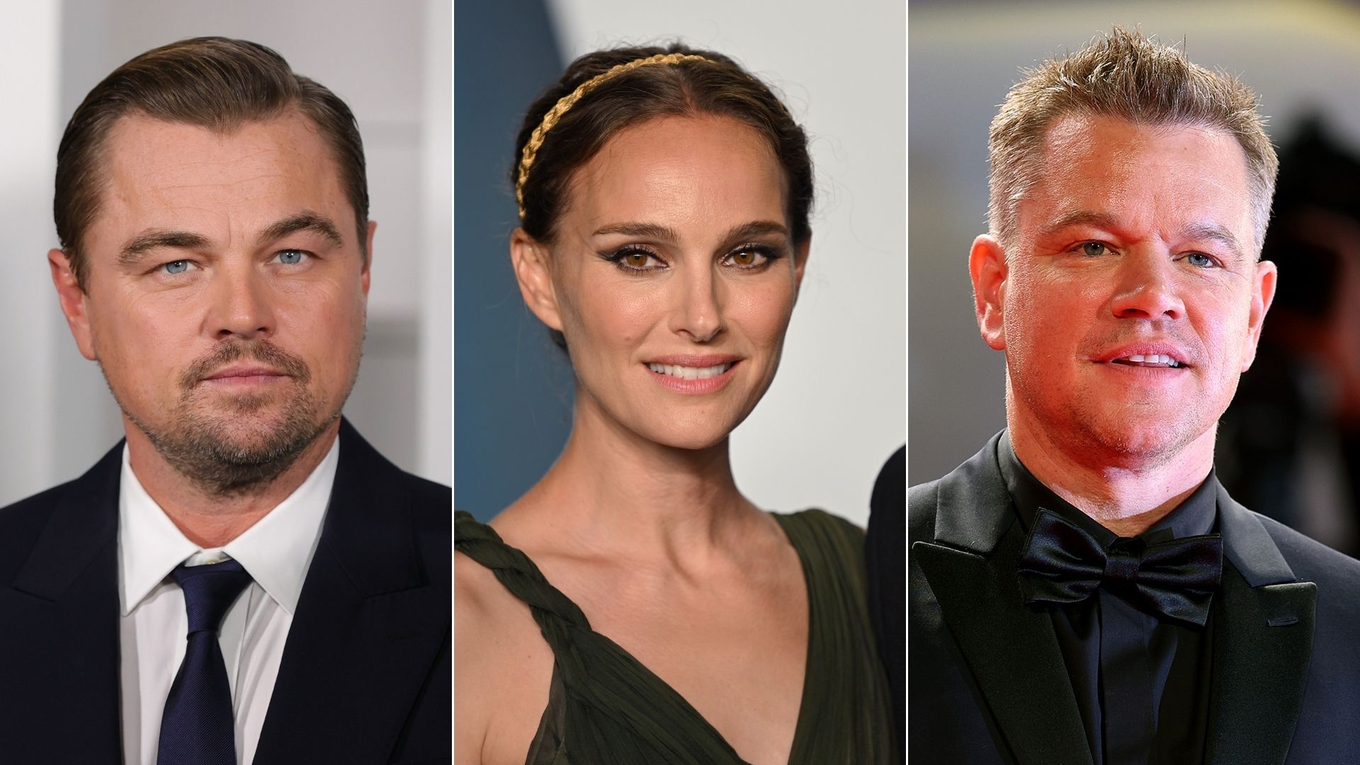 matt damon, natalie portman, leonardo dicaprio